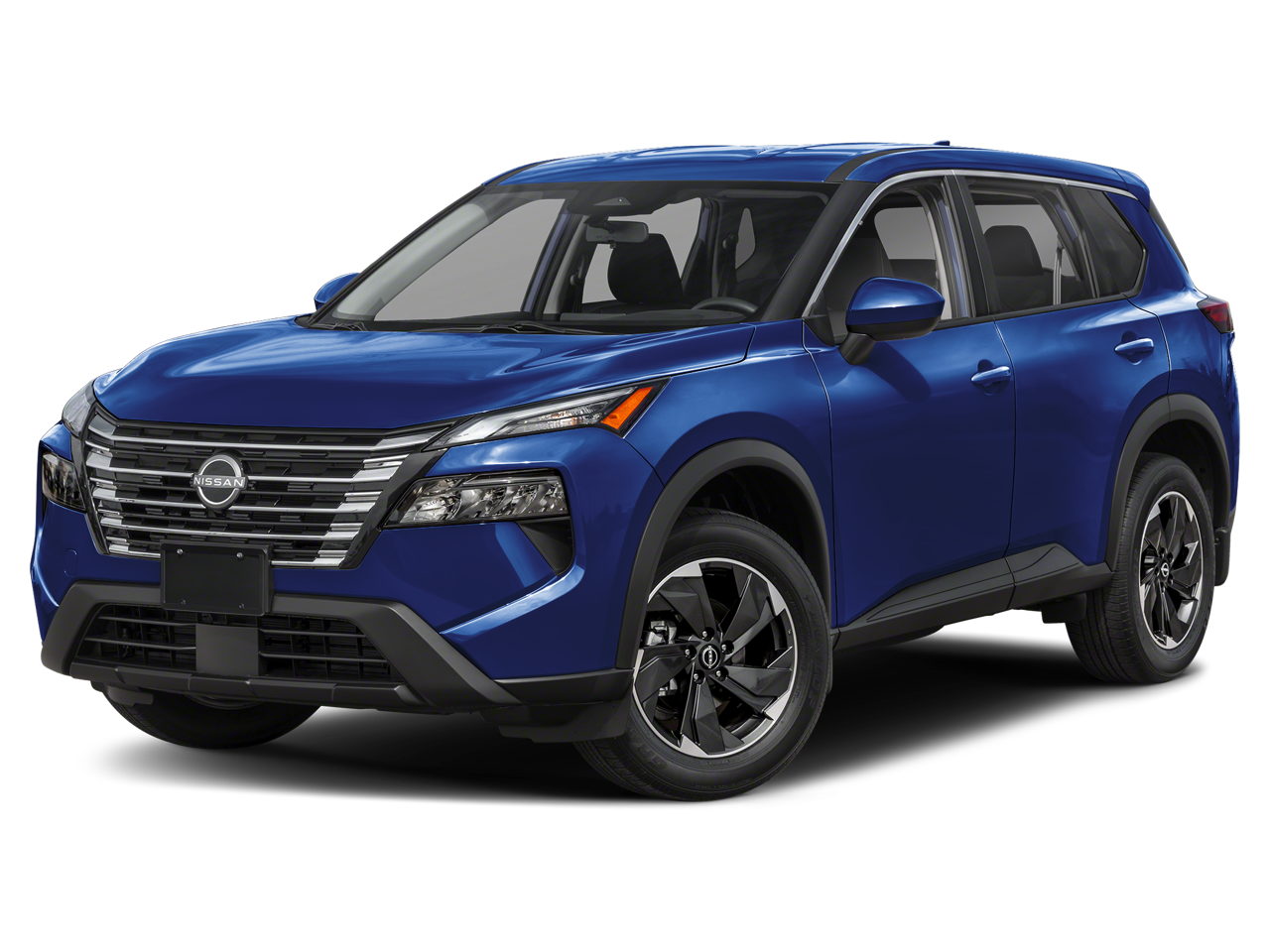 2025 Nissan Rogue SV in Deep Ocean Blue Pearl — front three-quarter view
