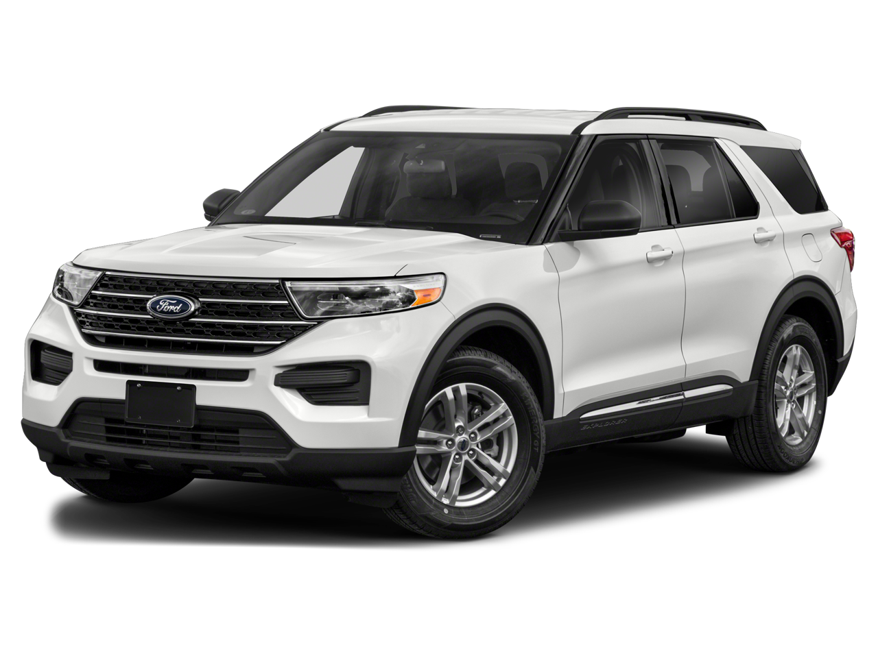 2022 Ford Explorer XLT in Carbonized Gray — front three-quarter view