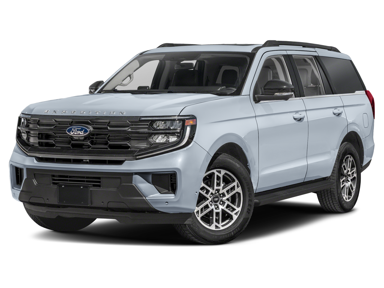 2025 Ford Expedition Active in Space Silver — front three-quarter view