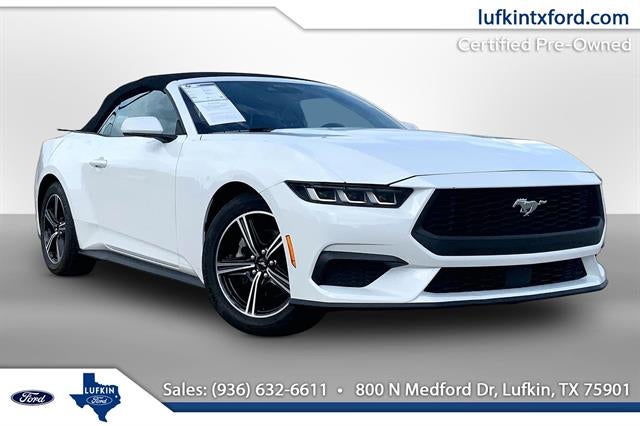 2024 Ford Mustang EcoBoost Premium in Oxford White — front three-quarter view