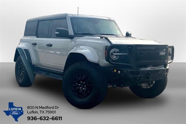 2026 Ford Bronco Raptor in Avalanche Gray — front three-quarter view