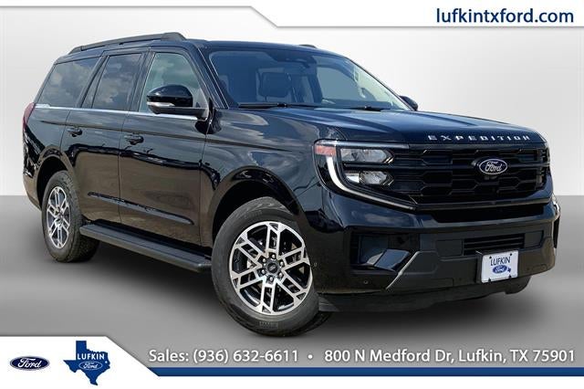2025 Ford Expedition Active in Agate Black — front three-quarter view