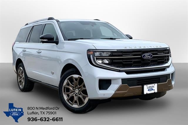 2026 Ford Expedition King Ranch in Space Silver — front three-quarter view
