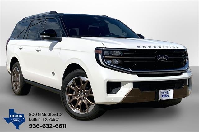 2026 Ford Expedition King Ranch in Star White Metallic Tri-Coat — front three-quarter view