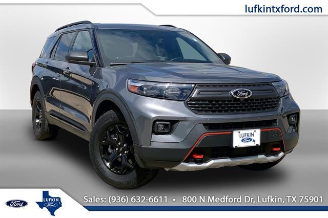 2022 Ford Explorer Timberline in Carbonized Gray — front three-quarter view