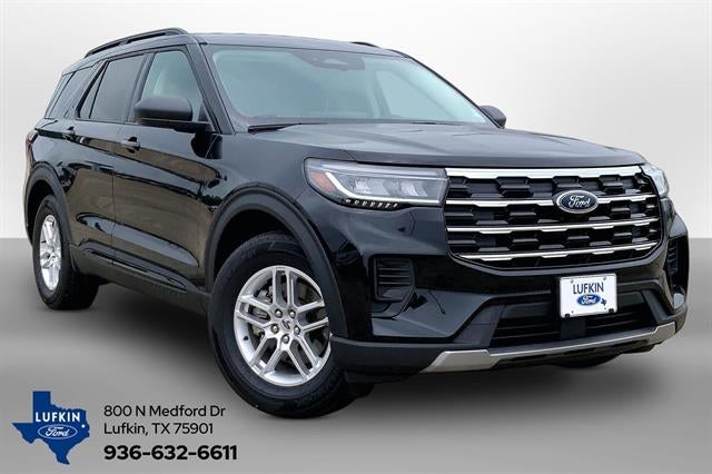 2026 Ford Explorer Active in Agate Black — front three-quarter view