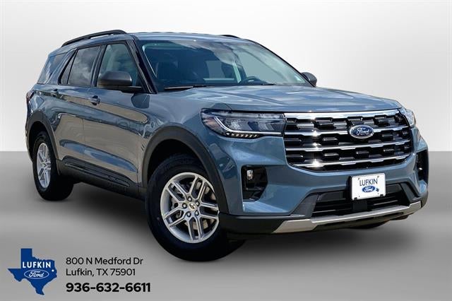 2026 Ford Explorer Active in Vapor Blue — front three-quarter view