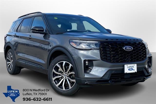 2026 Ford Explorer ST-Line in Carbonized Gray Metallic — front three-quarter view