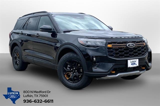 2026 Ford Explorer Tremor in Agate Black — front three-quarter view