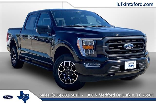 2022 Ford F-150 XLT in Black — front three-quarter view