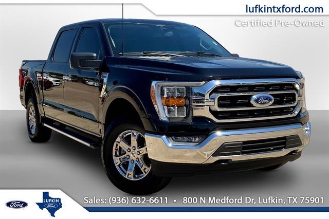 2023 Ford F-150 XLT in Black — front three-quarter view