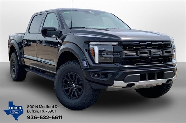 2026 Ford F-150 Raptor in Agate Black — front three-quarter view