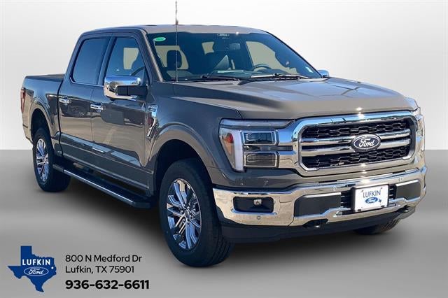2026 Ford F-150 LARIAT in Marsh Gray — front three-quarter view