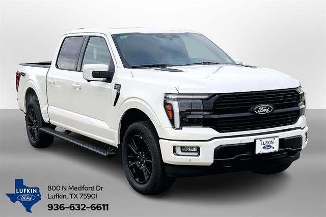 2025 Ford F-150 Platinum in Star White Metallic Tri-Coat — front three-quarter view