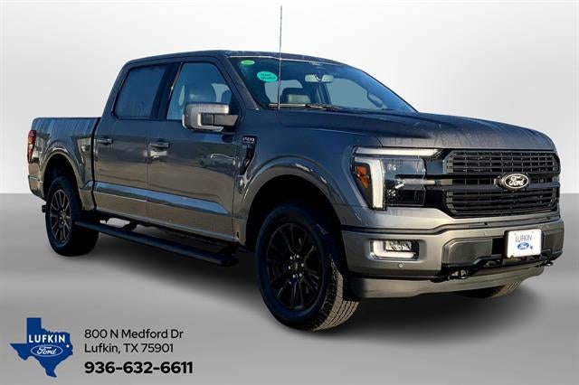 2025 Ford F-150 Platinum in Carbonized Gray — front three-quarter view