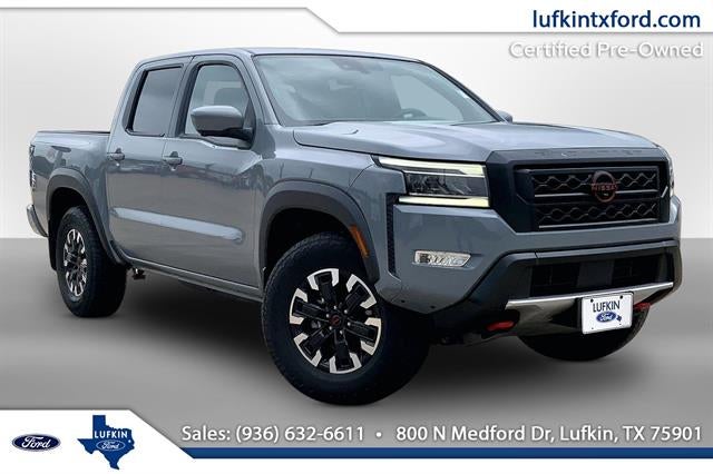 2024 Nissan Frontier PRO-4X in Gray — front three-quarter view