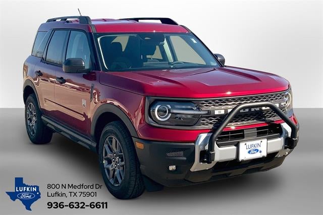2026 Ford Bronco Sport Big Bend in Ruby Red Metallic Tinted Clearcoat — front three-quarter view