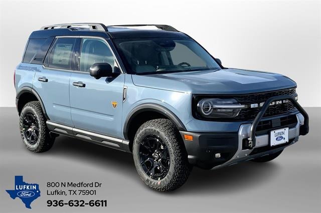 2025 Ford Bronco Sport Badlands in Azure Gray Metallic Tri-Coat — front three-quarter view