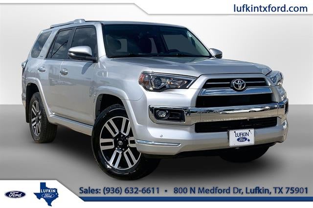 2023 Toyota 4Runner Limited in Classic Silver Metallic — front three-quarter view