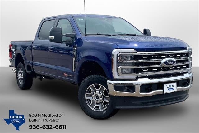 2026 Ford Super Duty F-250 Lariat in Argon Blue Metallic — front three-quarter view