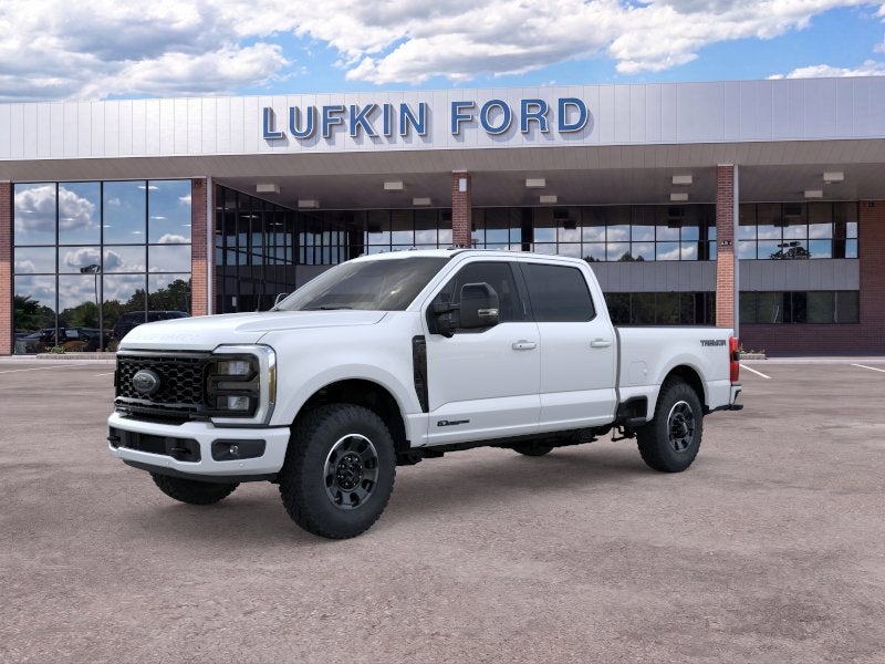2026 Ford Super Duty F-250 Lariat in Star White Metallic Tri-Coat — front three-quarter view